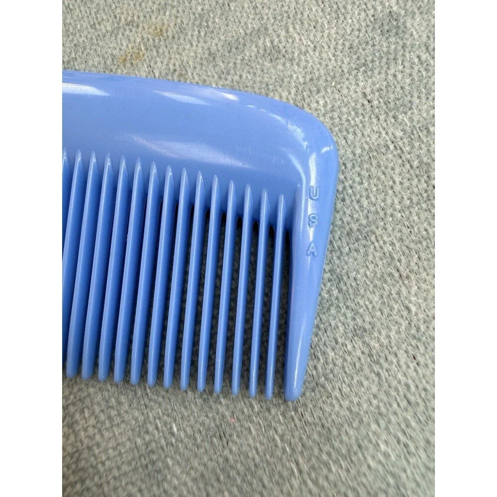 DuPont Nylon Blue 9” Comb 360 USA Made NOS Vintage Barber Hair Tool Unbreakable